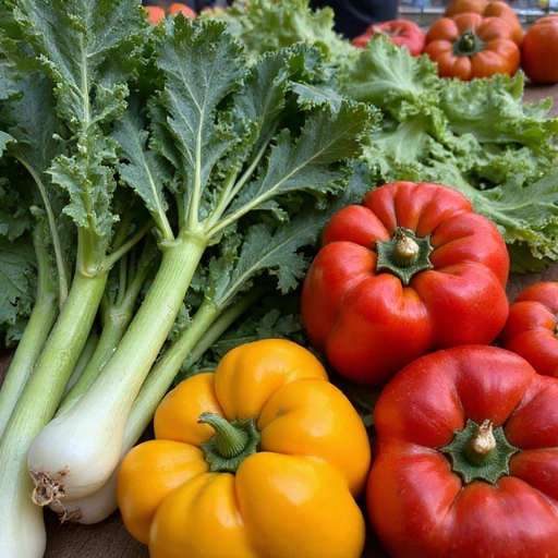 Imagen de verduras frescas en un mercado